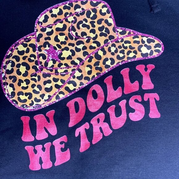 Port Company In Dolly We Trust Women/Unisex Graphic Pullover Hoodie SZ XL NEW - Picture 4 of 9